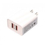 Wholesale Mini 2.1A Dual 2 Port House Wall Charger for Phone, Tablet, Speaker, Electronic (Wall - White)
